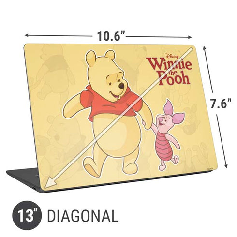 Disney Winnie the Pooh and Piglet Universal Laptop 13in (10.6 x 7.6in) Skin